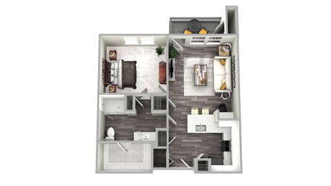 Grant Floor Plan at Emblem Alpharetta Apartments, Georgia